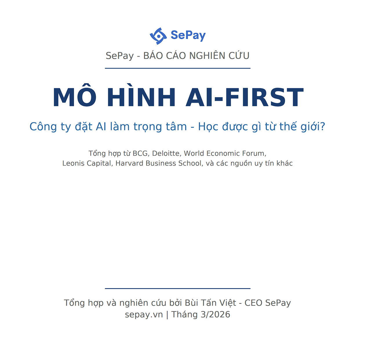 Báo Cáo Nghiên Cứu: Mô Hình AI-First - Công ty đặt AI làm trọng tâm